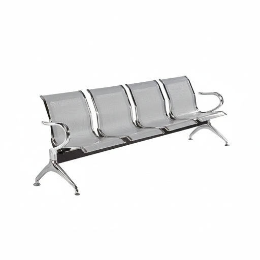 [BC4P-G] BANCA DE ESPERA CUADRUPLE SENCILLA 4 PERSONAS GRIS