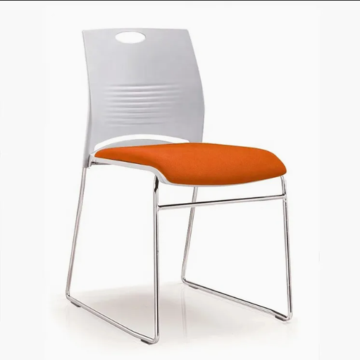 [C92NAR] SILLA DE ESPERA C92 CON COJIN NARANJA