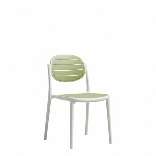 [CRVSB] SILLA CHRIS SIN BRAZOS - VERDE BASE BLANCA