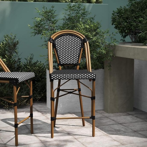 [SRT70B01] SILLA RT70 BAR, NEGRO CON BLANCO