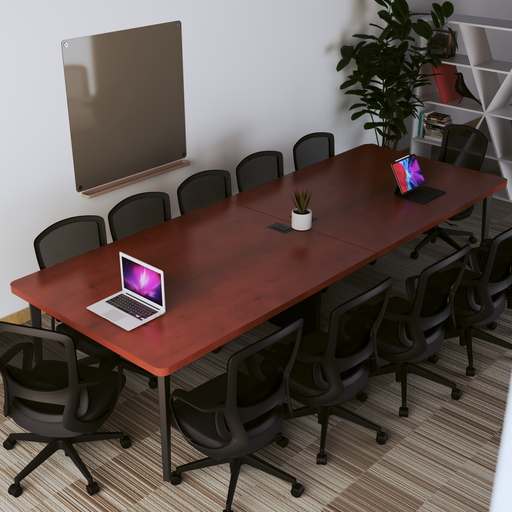 [ODFC08] MESA DE CONFERENCIA MODELO KARL 12-14P (MADERA OSCURO) 3.2x1.20mts