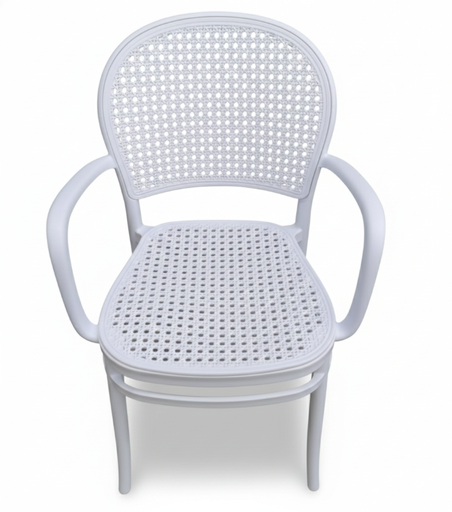 [PS-2216] SILLA CROSS BLANCA COMEDOR CON BRAZOS