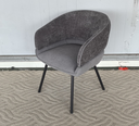 SILLA COMEDOR KIARA GRIS OSCURO Y CLARO,PATAS NEGRO(60x60x76CM)