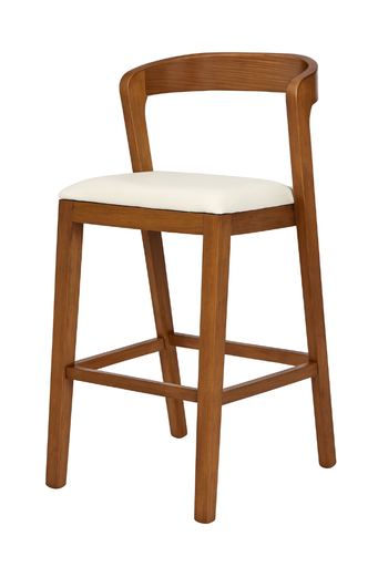 [XY-YPX] SILLA BAR DARWIN CAFE ASIENTO BLANCO( 45x54x101CM)