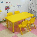 MESA KINDER PLASTICA 24X36 ALTURA AJUSTABLE MAXIMO 30" COLOR AMARILLA