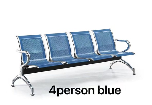 [BC4P-A] BANCA DE ESPERA CUADRUPLE SENCILLA 4 PERSONAS AZUL