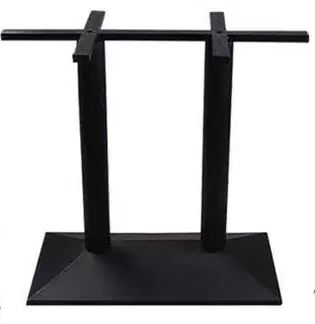 [409080-1] BASE PARA MESA BAR DOBLE PATA 1012 HIERRO NEGRO (BASE DE 28X16 Y 39 DE ALTO)