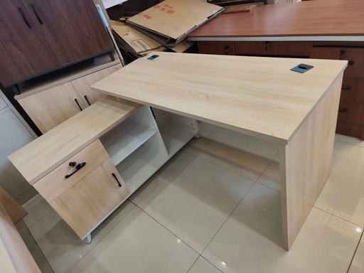 [ODFC35-RC] ESCRITORIO EJECUTIVO EN L RONALD COLOR ROBLE CLARO (160x160x75CM)