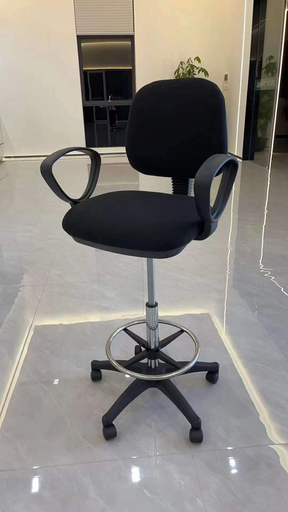 [5647-1] SILLA CAJERO EJECUTIVA CON BRAZO ALTO 125CM  COLOR NEGRO