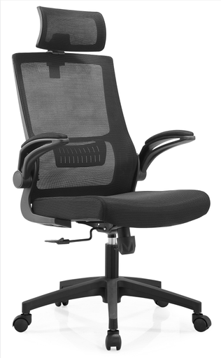 [819A] SILLA DE OFICINA 819A CON CABECERA NEGRO(60×50×59CM)