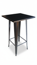 MESA MILAN 30X30 BAR, TOP Y BASE METALICA COLOR NEGRO