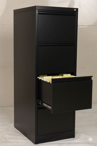 [010206] ARCHIVO METALICO V02- DE 04-GAVETAS NEGRO (18*24.5*52.50) 