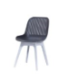 [504040] SILLA KEN COMEDOR COLOR NEGRO/PATAS BLANCAS