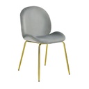 SILLA NARA GRIS PATAS DORADAS COMEDOR (DC-810-2)