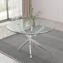 MESA ATENAS DE 1.10M TOP VIDRIO COMEDOR (DT-17)