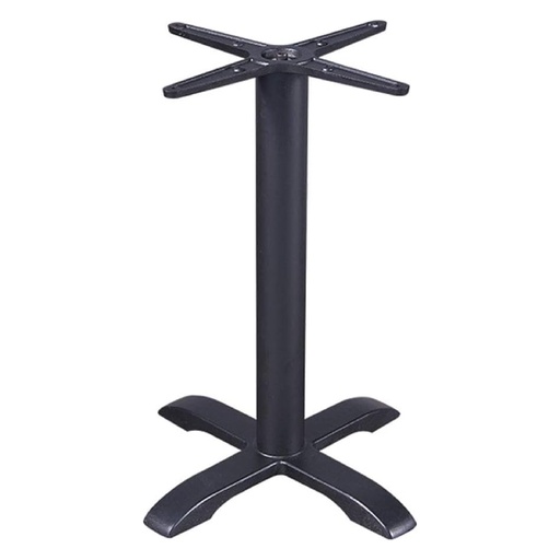 [409050] BASE PARA MESA DE 1 PATA HIERRO NEGRO 1002 (BASE EN CRUZ DE 22X22)"