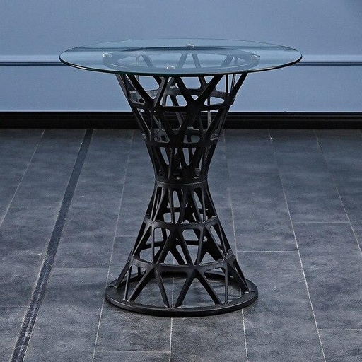 [020223] MESA MATRIX 26`` BASE NEGRA TOP DE VIDRIO