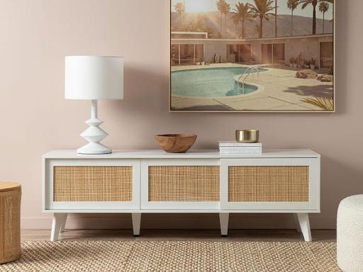 [515101] MODULO DE TV ISABELLE (YCHL22092-1) BLANCO 64x16x20A pulg