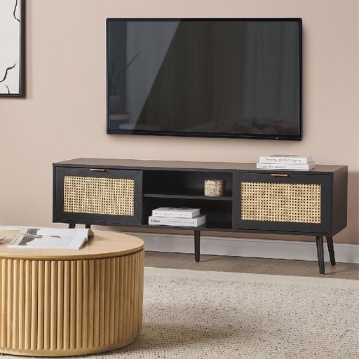 [515110] MODULO DE TV EVANS (YCJY21378-2) NEGRO 60x16x21a pulg