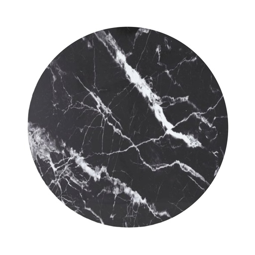 [4558] PLATAFORMA DE PIEDRA REDONDA DE 28" NEGRO