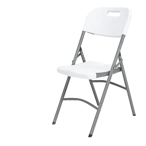 [8765] SILLA PLEGABLE COLOR BLANCO